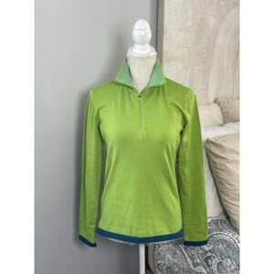 Title Nine Quarter Zip Pullover Sweater Women’s XS Kelly Green St Patrick’s Day